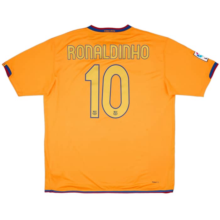 2006-08 Barcelona Away Shirt Ronaldinho #10 - 9/10 - (XL)