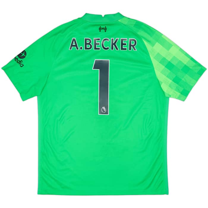 2021-22 Liverpool GK S/S Shirt A.Becker #1 - 9/10 - (L)