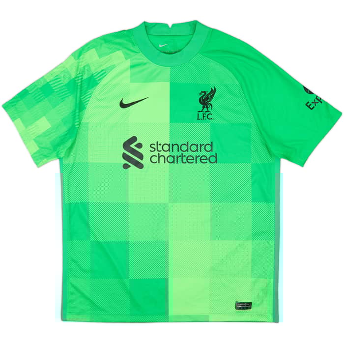 2021-22 Liverpool GK S/S Shirt A.Becker #1 - 9/10 - (L)