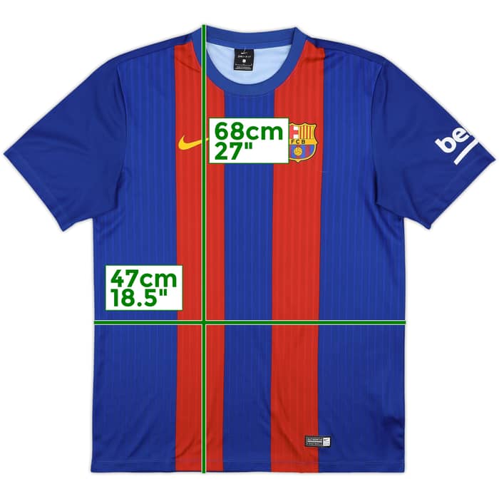 2016-17 Barcelona Basic Home Shirt - 9/10 - (L)