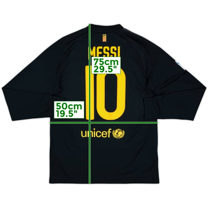 2011-12 Barcelona Away L/S Shirt Messi #10 - 8/10 - (M)