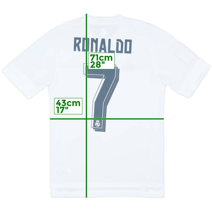2015-16 Real Madrid Home Shirt Ronaldo #7 - 7/10 - (XS)