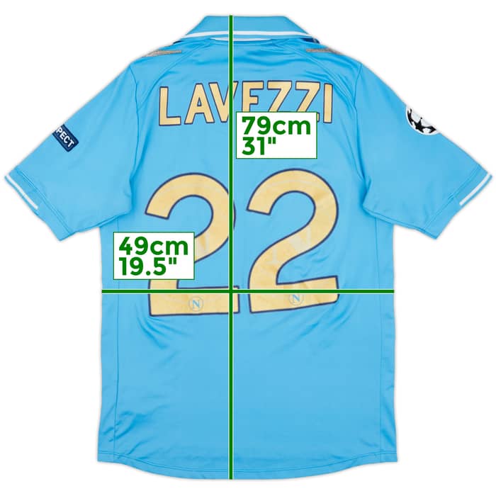 2011-12 Napoli Home Shirt Lavezzi #22 - 4/10 - (S)
