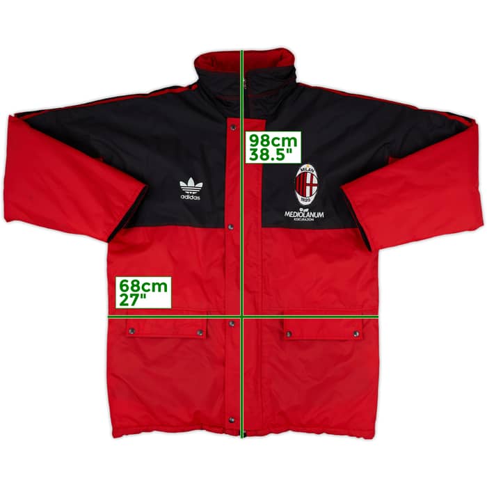 1990-92 AC Milan adidas Padded Bench Coat - 8/10 - (XXL)