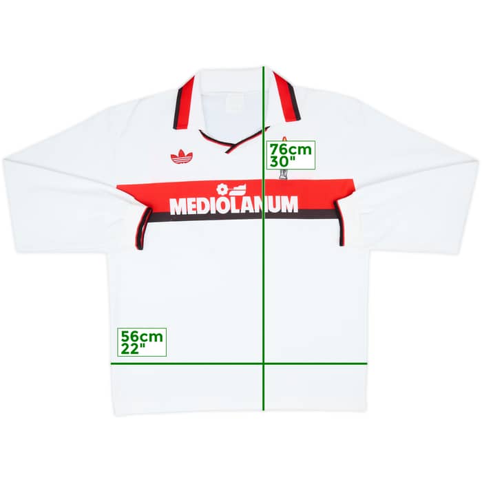 1990-91 AC Milan Away L/S Shirt - 8/10 - (XL)