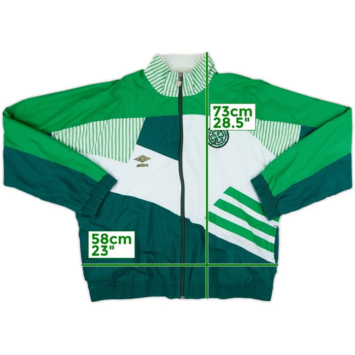 1991-92 Celtic Umbro Track Jacket - 8/10 - (M)