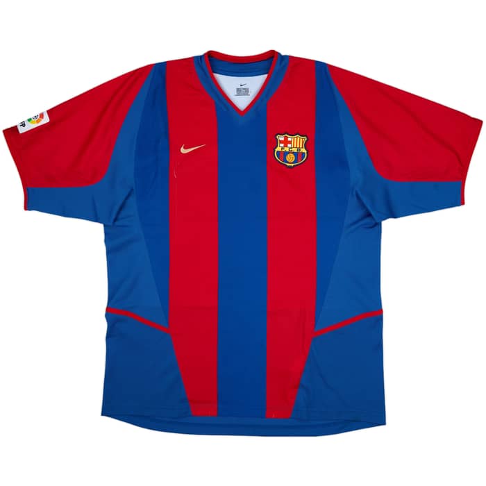 2002-03 Barcelona Home Shirt Riquelme #10 - 8/10 - (L)