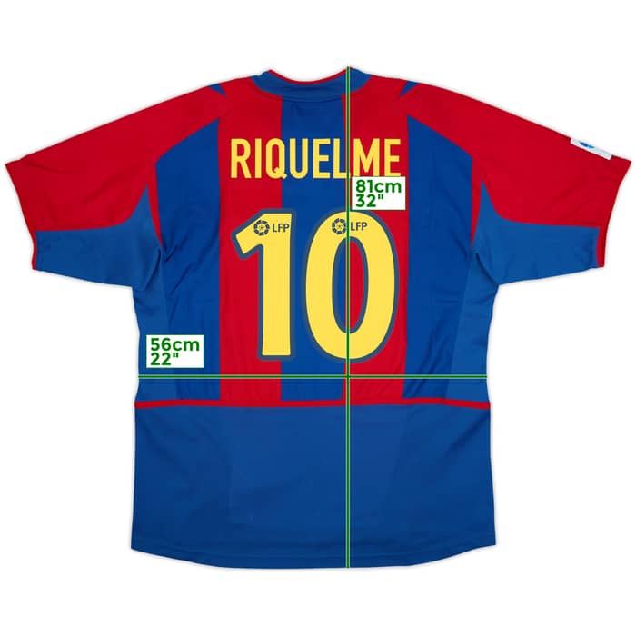 2002-03 Barcelona Home Shirt Riquelme #10 - 8/10 - (L)