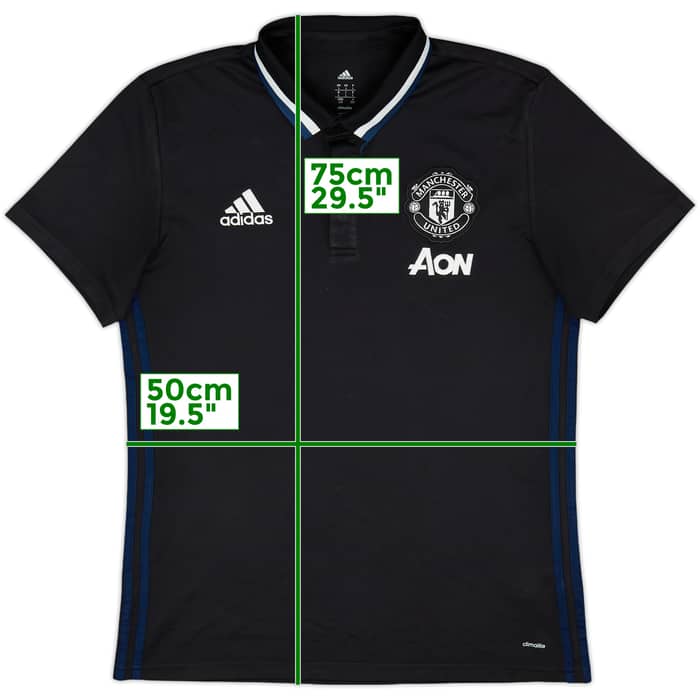 2016-17 Manchester United adidas Polo Shirt - 7/10 - (L)