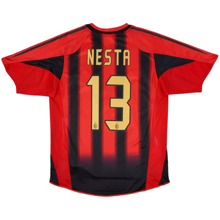 2004-05 AC Milan Home Shirt Nesta #13 - 9/10 - (M)