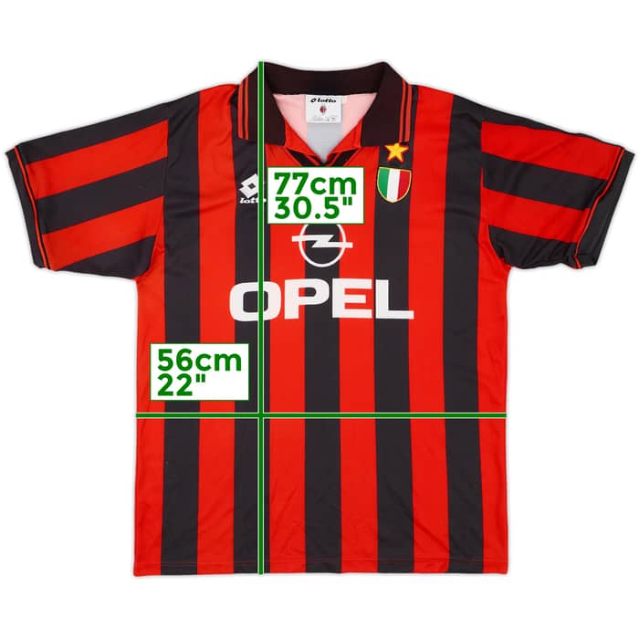 1995-96 AC Milan Home Shirt - 6/10 - (L)