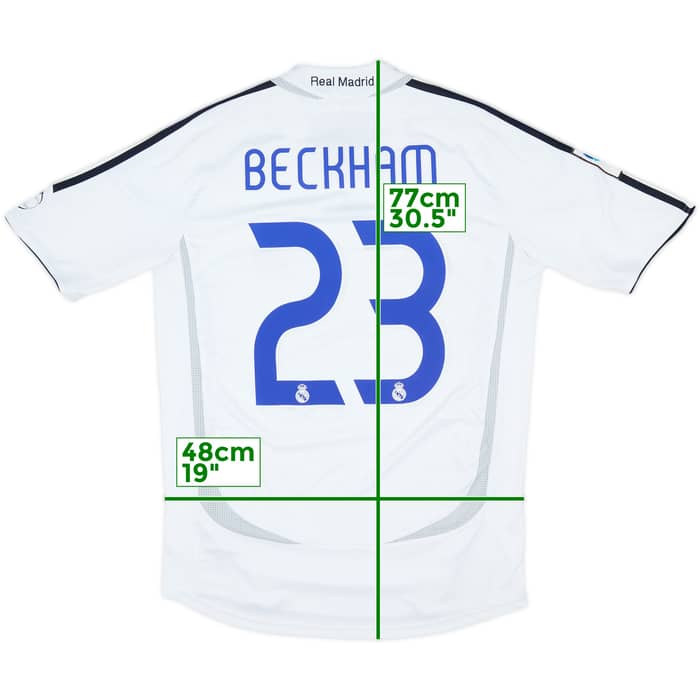 2006-07 Real Madrid Home Shirt Beckham #23 - 8/10 - (S)