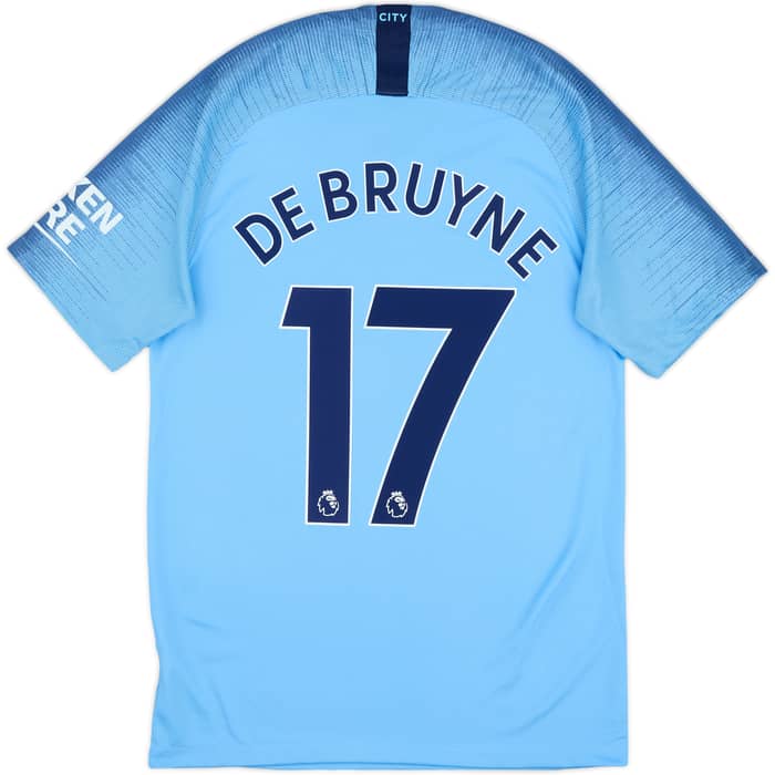 2018-19 Manchester City Home Shirt De Bruyne #17 - 8/10 - (S)