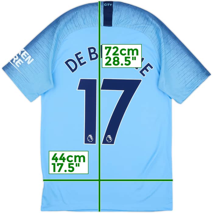 2018-19 Manchester City Home Shirt De Bruyne #17 - 8/10 - (S)