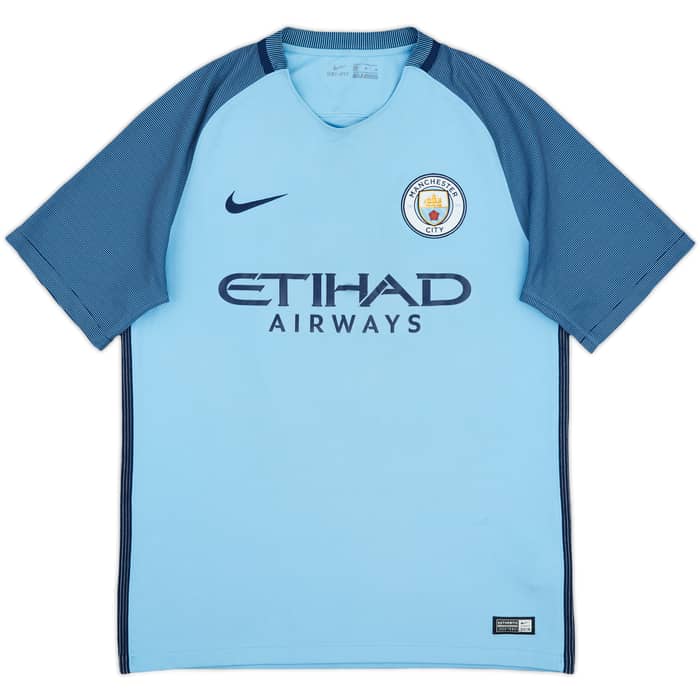2016-17 Manchester City Home Shirt Kun Aguero #10 - 4/10 - (M)