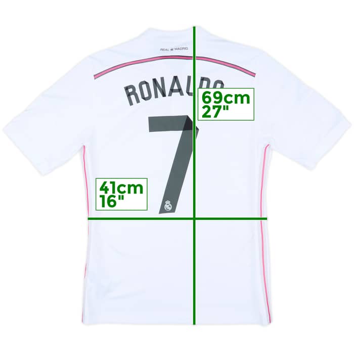 2014-15 Real Madrid Home Shirt Ronaldo #7 - 7/10 - (M)