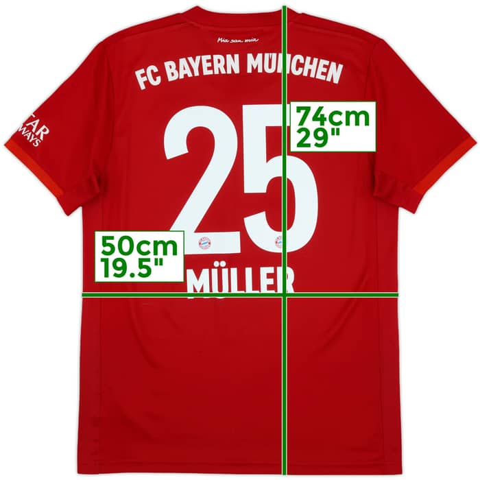2019-20 Bayern Munich Home Shirt Muller #25 - 8/10 - (M)