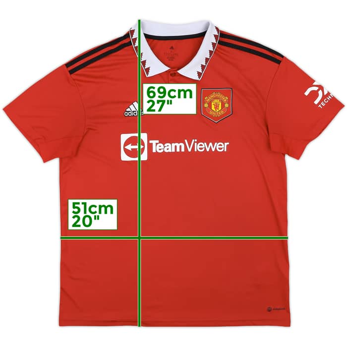 2022-23 Manchester United Home Shirt - 5/10 - (XL)