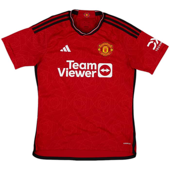 2023-24 Manchester United Home Shirt Martinez #6 - 9/10 - (M)