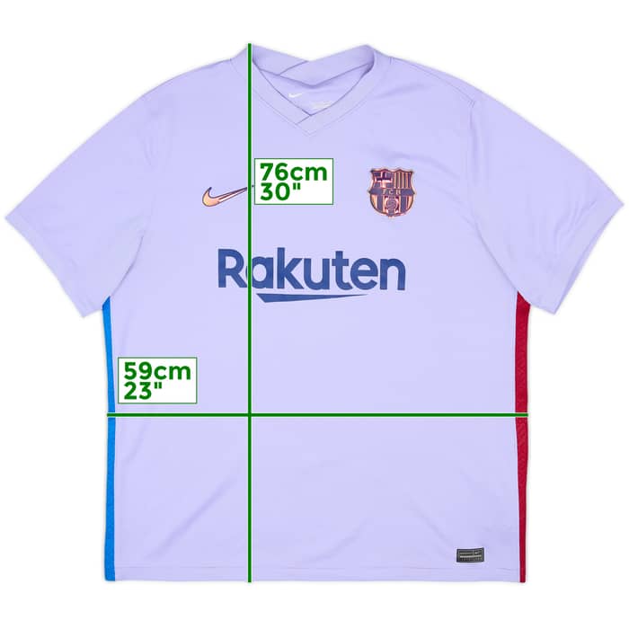 2021-22 Barcelona Away Shirt - 8/10 - (XL)