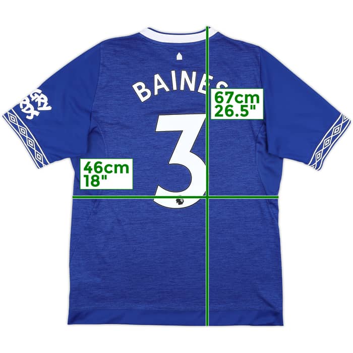 2018-19 Everton Home Shirt Baines #3 - 10/10 - (L)