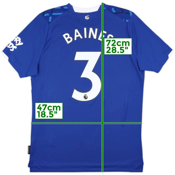2019-20 Everton Home Shirt Baines #3 - 8/10 - (L)