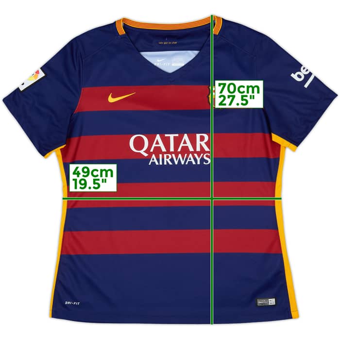 2015-16 Barcelona Home Shirt - 9/10 - (Women's XL)