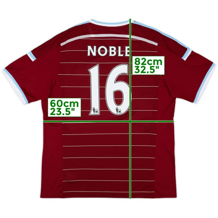 2014-15 West Ham Home Shirt Noble #16 - 8/10 - (XXL)