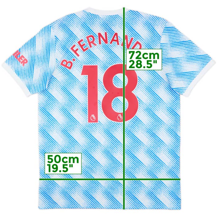 2021-22 Manchester United Away Shirt B.Fernandes #18 - 10/10 - (L)