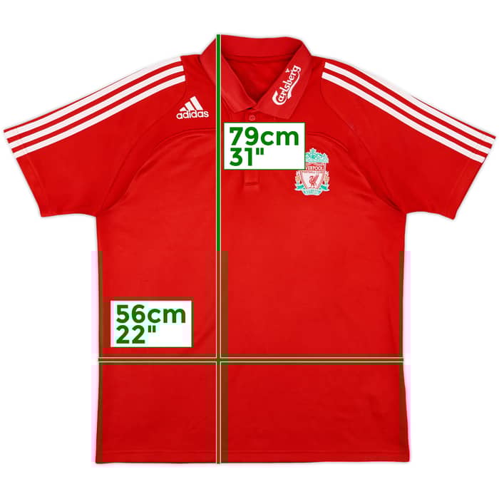 2008-09 Liverpool adidas Polo Shirt - 7/10 - (L)