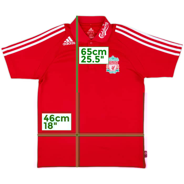 2008-09 Liverpool adidas Polo Shirt - 9/10 - (M)