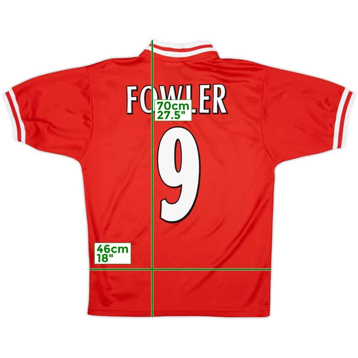 1996-98 Liverpool Home Shirt Fowler #9 - 9/10 - (S)