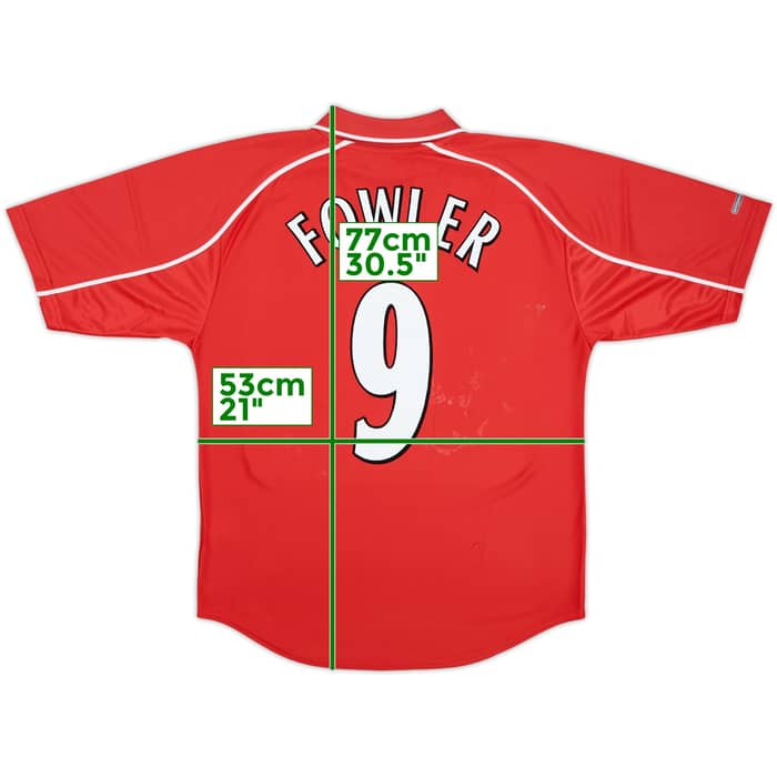 2000-02 Liverpool Home Shirt Fowler #9 - 5/10 - (M)
