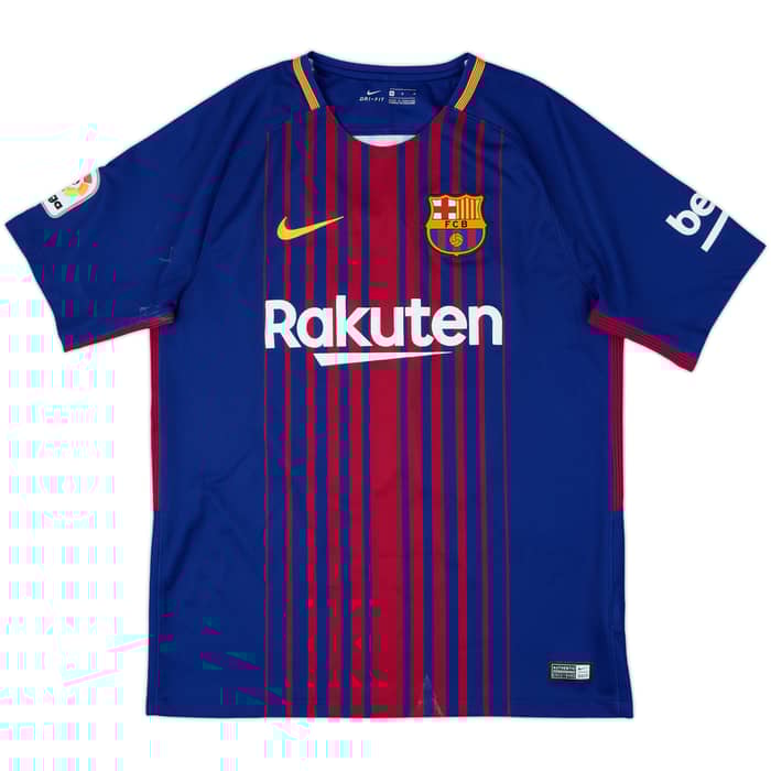 2017-18 Barcelona Home Shirt Paulinho #15 - 7/10 - (M)