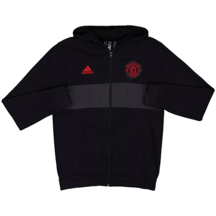 2018-19 Manchester United adidas Hooded Sweat Top - 7/10 - (M)