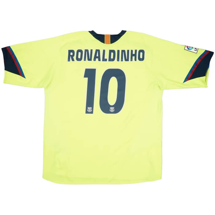 2005-06 Barcelona Away Shirt Ronaldinho #10 - 8/10 - (XXL)
