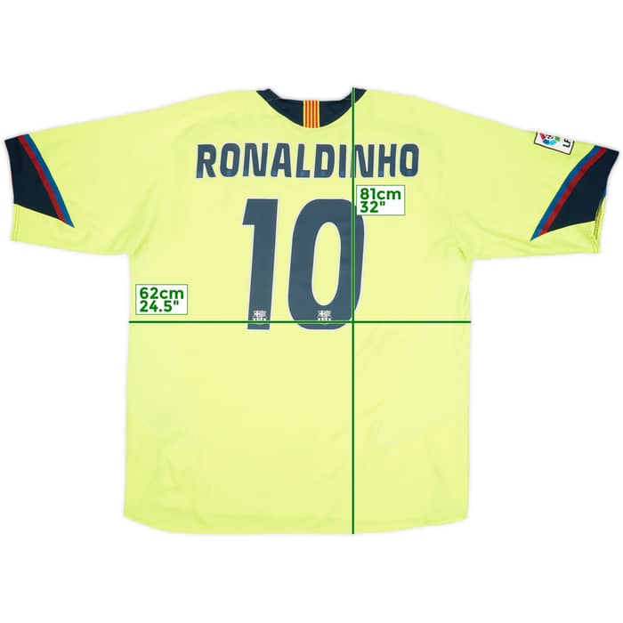 2005-06 Barcelona Away Shirt Ronaldinho #10 - 8/10 - (XXL)