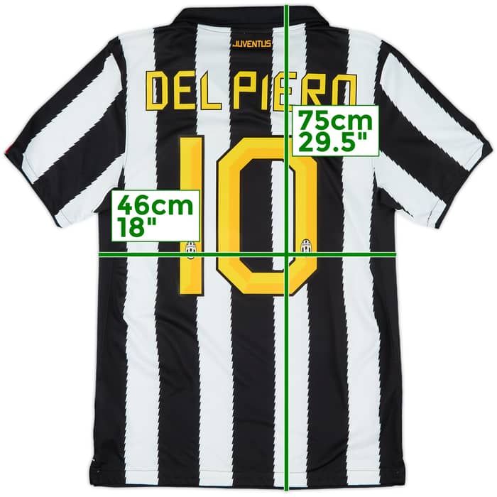 2010-11 Juventus Home Shirt Del Piero #10 - 8/10 - (S)