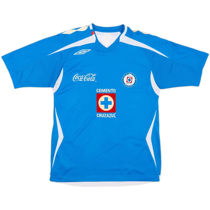 2008-09 Cruz Azul Home Shirt Riveros #7 - 8/10 - (S)