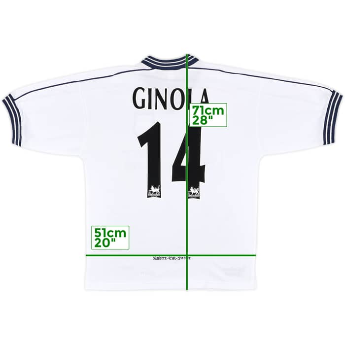 1997-99 Tottenham Home Shirt Ginola #14 - 9/10 - (M)