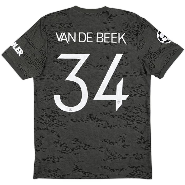 2020-21 Manchester United Away Shirt Van De Beek #34 - 10/10 - (L)
