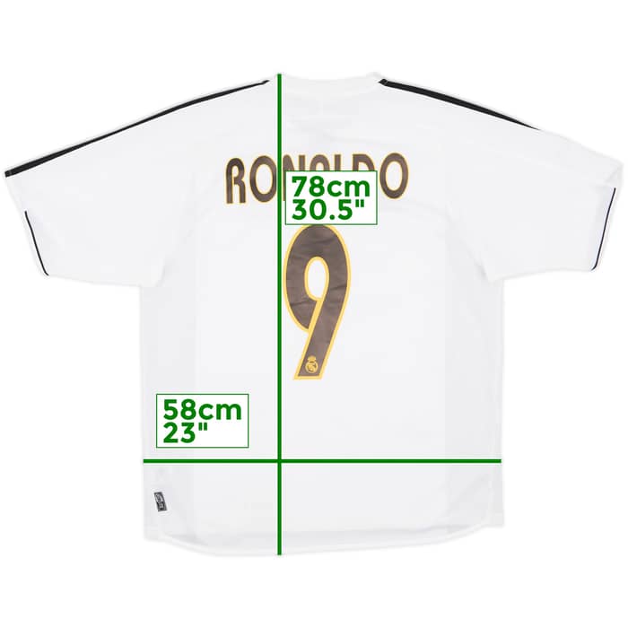 2003-04 Real Madrid Home Shirt Ronaldo #9 - 6/10 - (L)