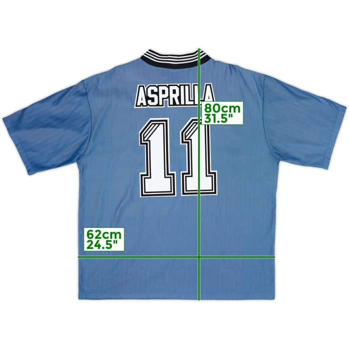 1996-97 Newcastle Away Shirt Asprilla #11 - 8/10 - (XXL)