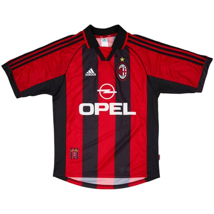 1998-00 AC Milan Home Shirt Maldini #3 - 8/10 - (M)