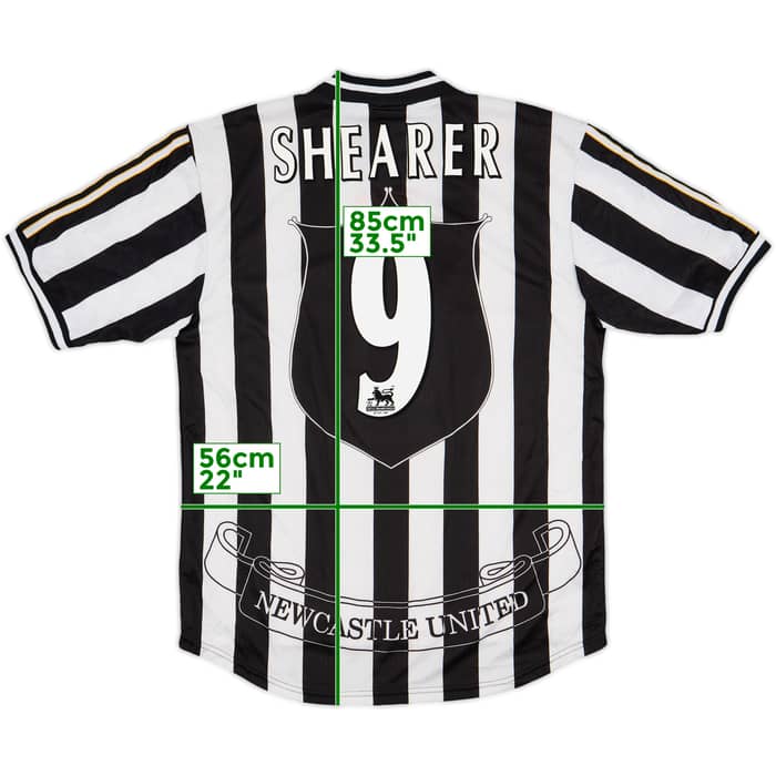 1997-99 Newcastle Home Shirt Shearer #9 - 8/10 - (L)
