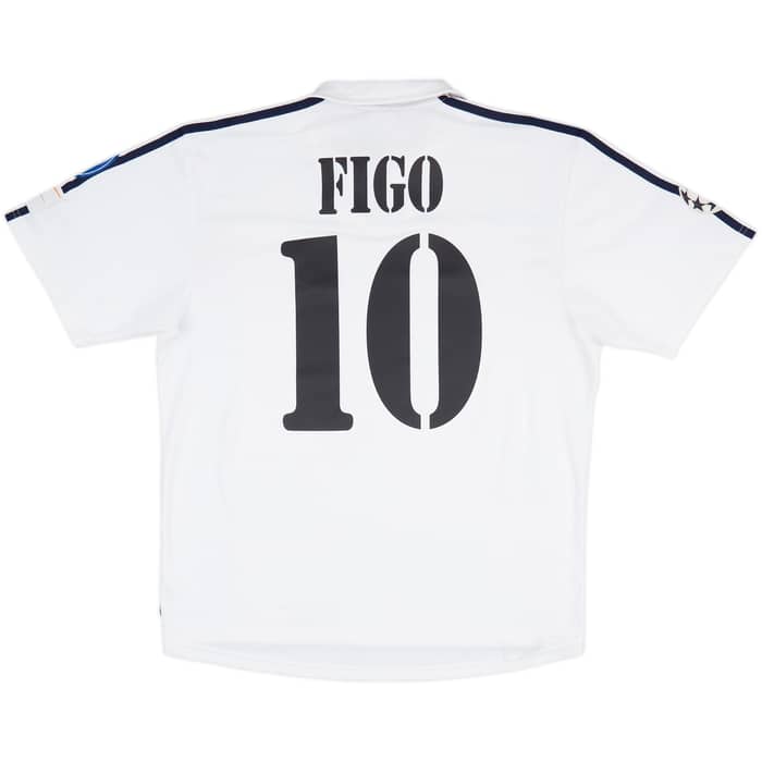 2001 Real Madrid CL Home Shirt Figo #10 - 8/10 - (M)
