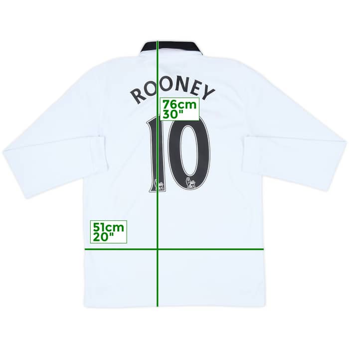 2014-15 Manchester United Away L/S Shirt Rooney #10 - 6/10 - (M)