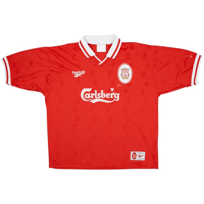 1996-98 Liverpool Home Shirt Fowler #9 - 7/10 - (XL)