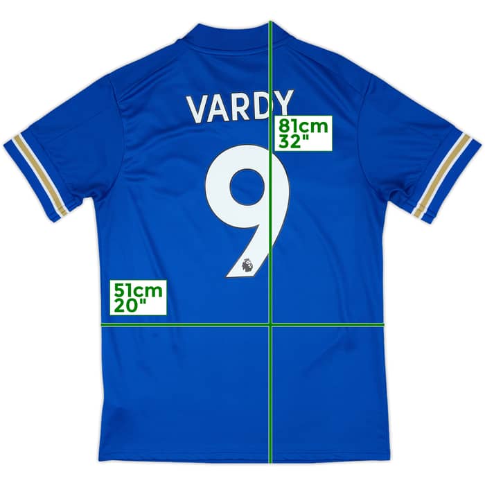 2020-21 Leicester Home Shirt Vardy #9 - 8/10 - (M)