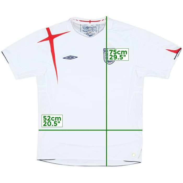 2005-07 England Home Shirt - 5/10 - (L)